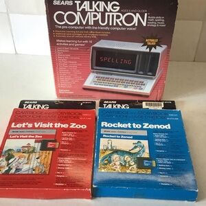 Sears Talking Computron with Educational Cartridges - blue one. No Cartridge